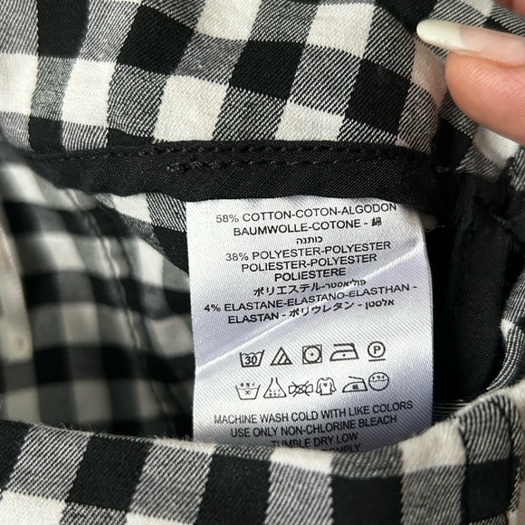 Free People black and white stretch mini skirt size 8 - Picture 7 of 7